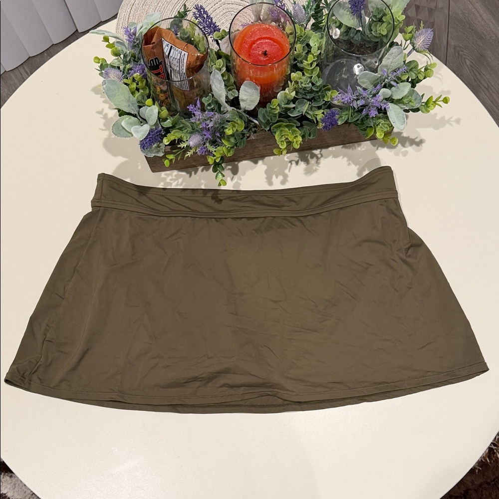 Anne Cole Khaki Mini Skirt